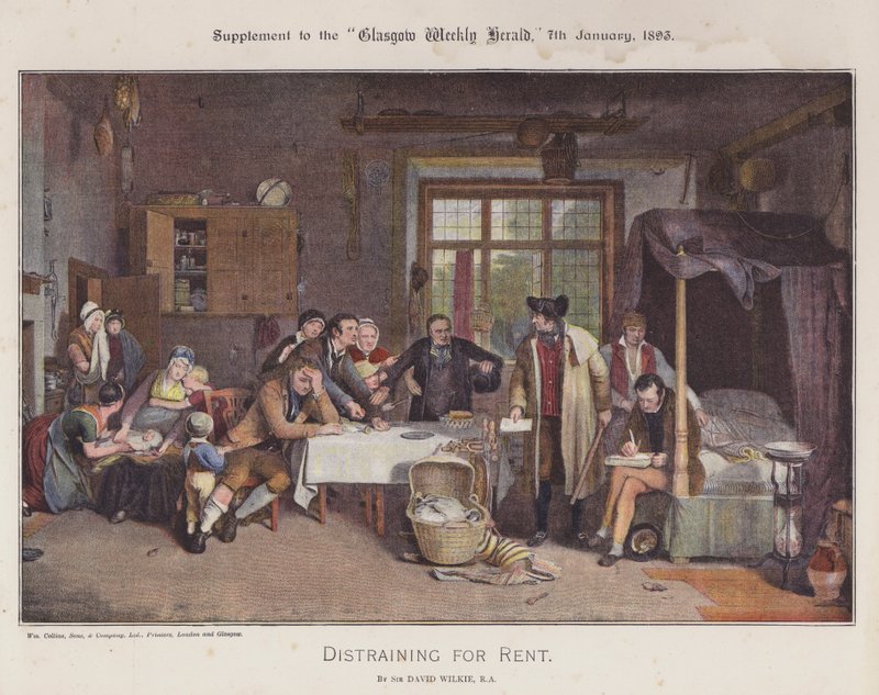 Beslaglegging voor Huur door David (after) Wilkie