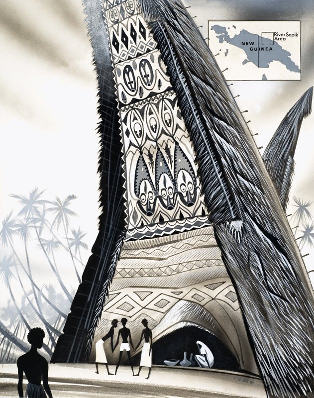 Primitieve huizen: De Tamberahuizen van Nieuw-Guinea door David Pratt