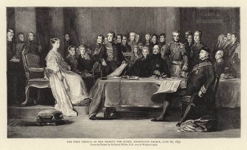 De Eerste Raad van Hare Majesteit de Koningin, Kensington Palace, 20 juni 1837 door David Wilkie