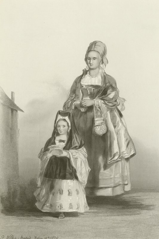 De señorita en haar verpleegster door David Wilkie