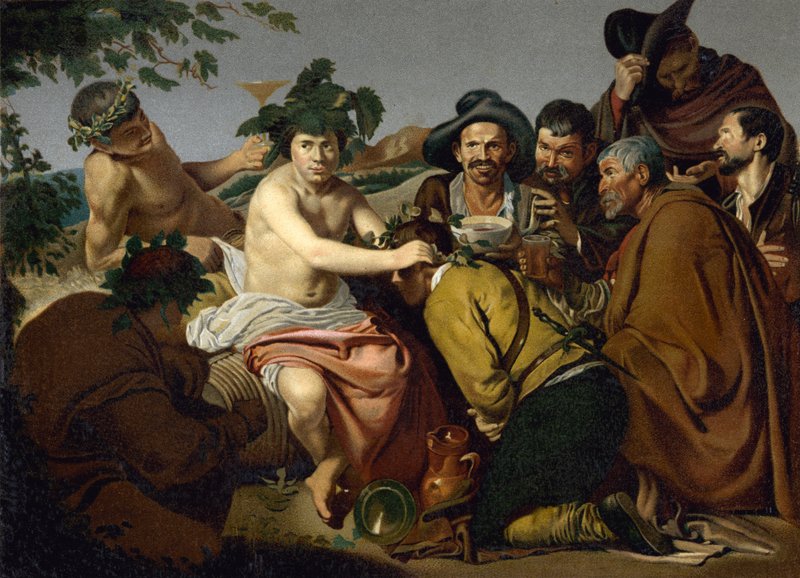 De Triomf van Bacchus door Diego Rodriguez de Silva y (after) Velazquez