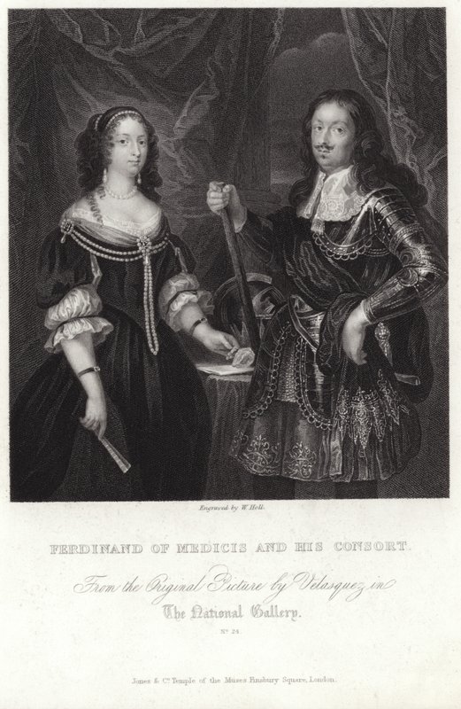 Portret van Ferdinand van Medicis en zijn echtgenote door Diego Velázquez