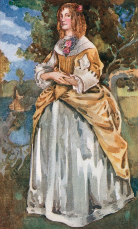 Een vrouw uit de tijd van Jacobus II 1685-1689 door Dion Clayton Calthrop