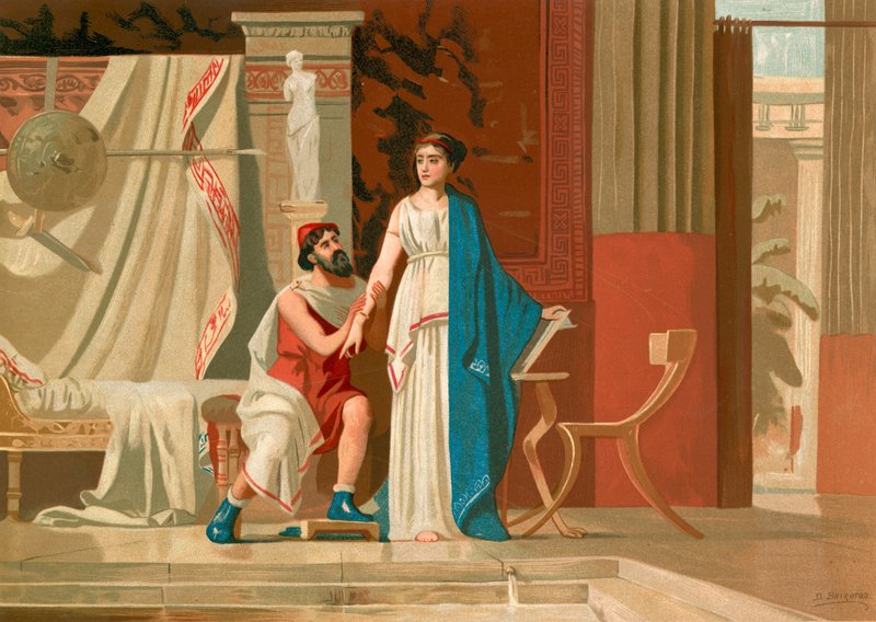 Aspasia en Pericles door Dionisio Baixeras Verdaguer