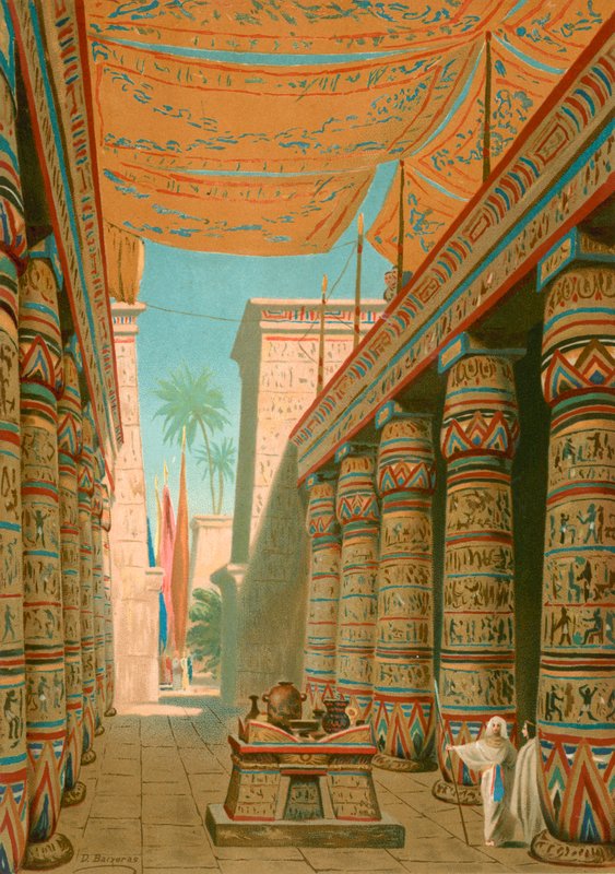 Interieur van een paleis van een Egyptische heerser door Dionisio Baixeras Verdaguer