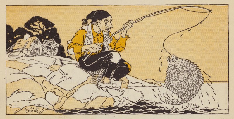 De visser en zijn vrouw, Duits sprookje door Donn P. Crane