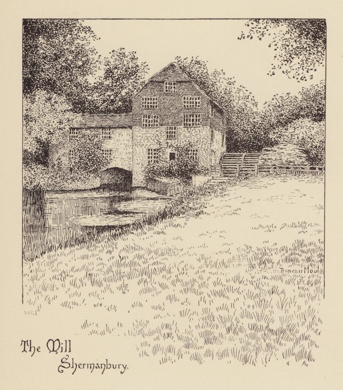 Sussex: De molen, Shermanbury door Duncan Moul