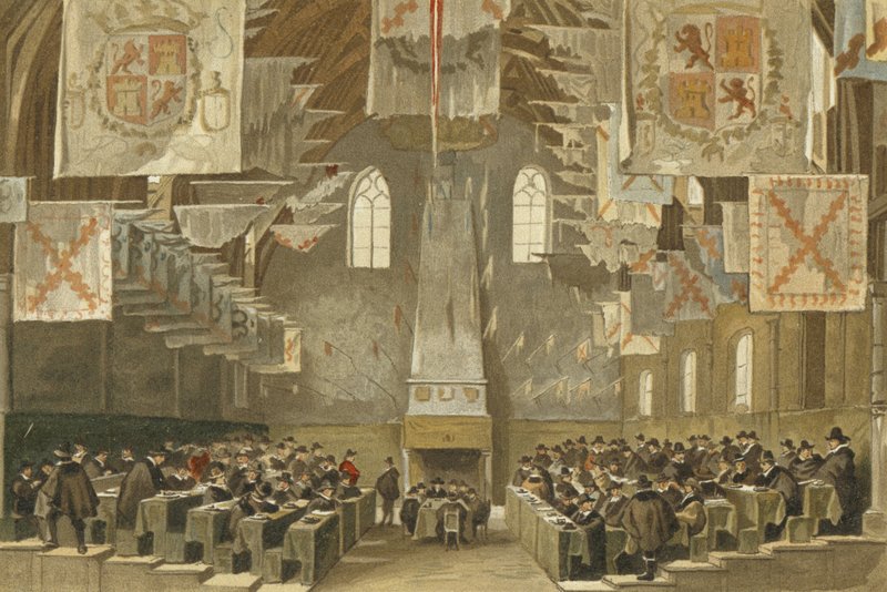 Grote Zaal van het Binnenhof, Den Haag, Nederland door Dutch School