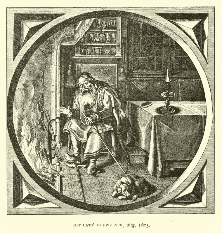 Scène uit Houwelick, door Jacob Cats, 1625 door Dutch School