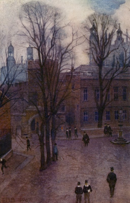 Eton: Bovenbouw en lange wandeling vanaf Common Lane House door E. D. Brinton
