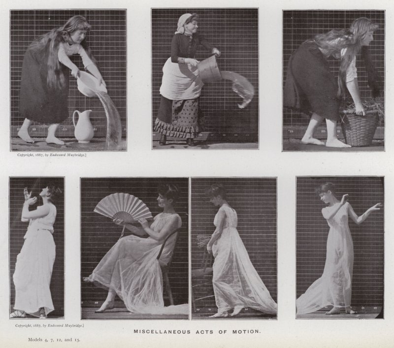 De menselijke figuur in beweging: Diverse handelingen van beweging door Eadweard Muybridge