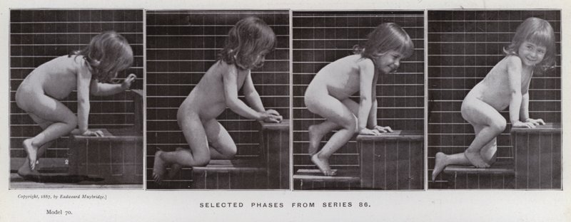 De menselijke figuur in beweging: Geselecteerde fasen uit serie 86 door Eadweard Muybridge