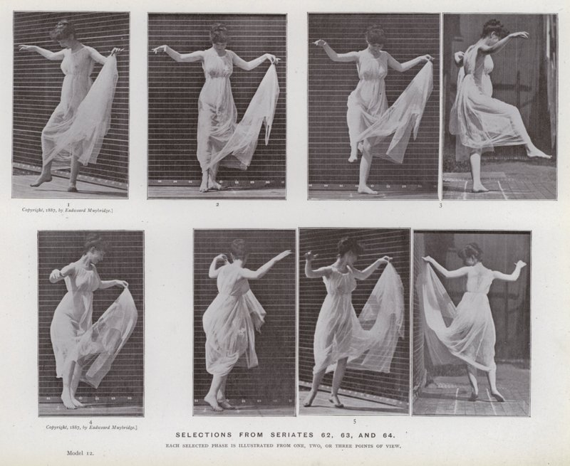 Het menselijk lichaam in beweging: Selecties uit series 62, 63 en 64 door Eadweard Muybridge