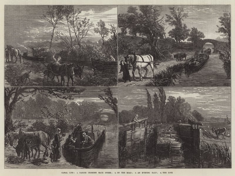 Leven op het kanaal door Ebenezer Newman Downard