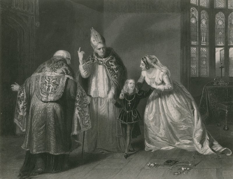 Koningin Elizabeth en de Hertog van York, Koning Richard III door Edgar Melville Ward