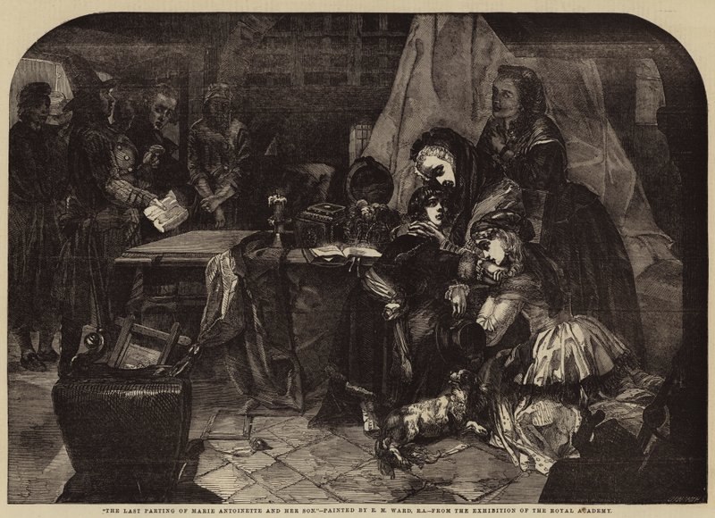 Het laatste afscheid van Marie Antoinette en haar zoon door Edgar Melville Ward