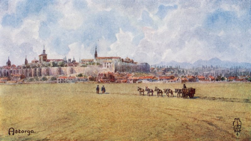 Noord-Spanje: Astorga, vanuit het zuidoosten door Edgar T. A. Wigram