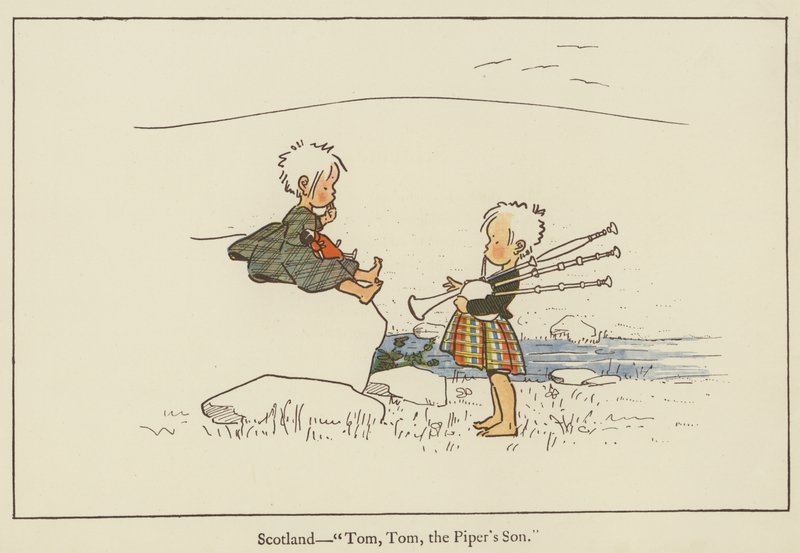 Schotland, Tom, Tom, de zoon van de doedelzakspeler door Edith Farmiloe