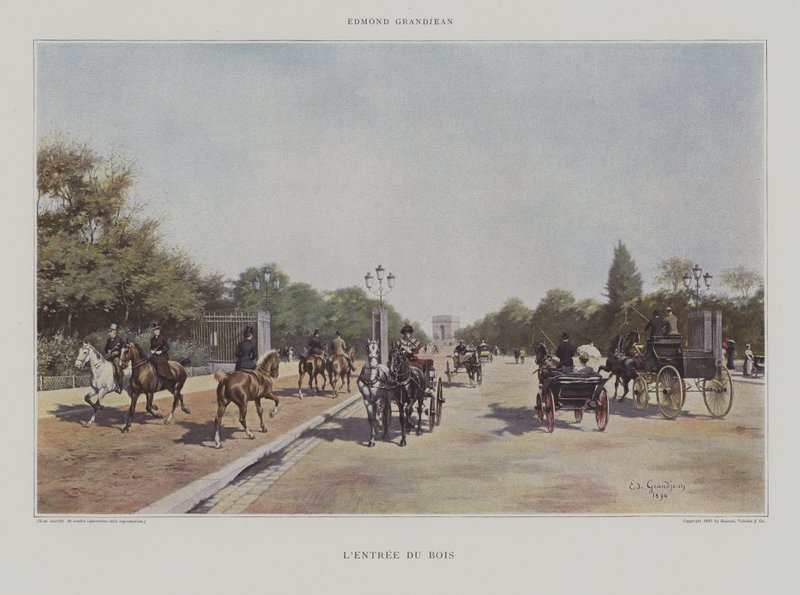 De Ingang van het Bois de Boulogne door Edmond Georges Grandjean