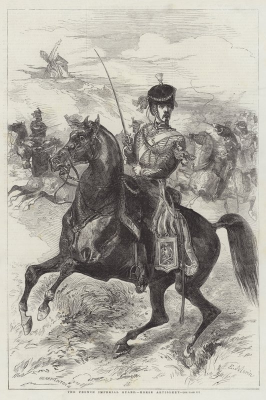 De Franse Keizerlijke Garde, Paardenartillerie door Edmond Morin