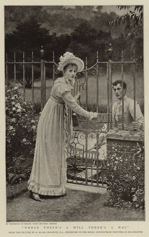 Waar een wil is, is een weg door Edmund Blair Leighton