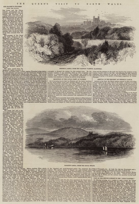 Het bezoek van de koningin aan Noord-Wales door Edmund Morison Wimperis