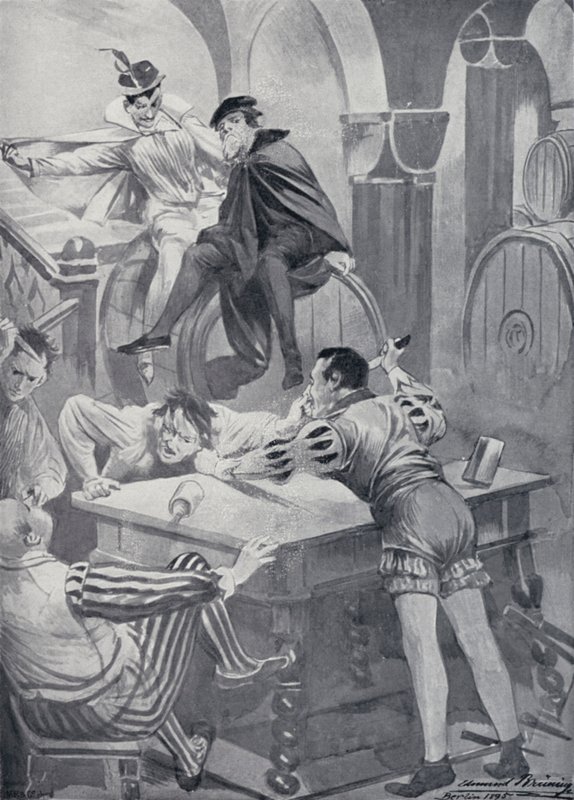 Illustratie voor Goethes Faust door Edmund Bruning