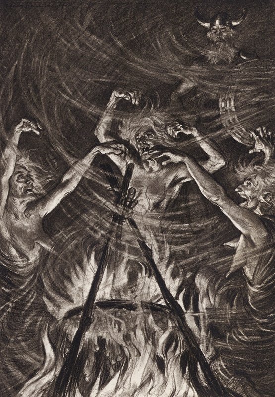 William Shakespeare: De tragedie van Macbeth, Act IV, Scene 1 door Edmund Joseph (after) Sullivan