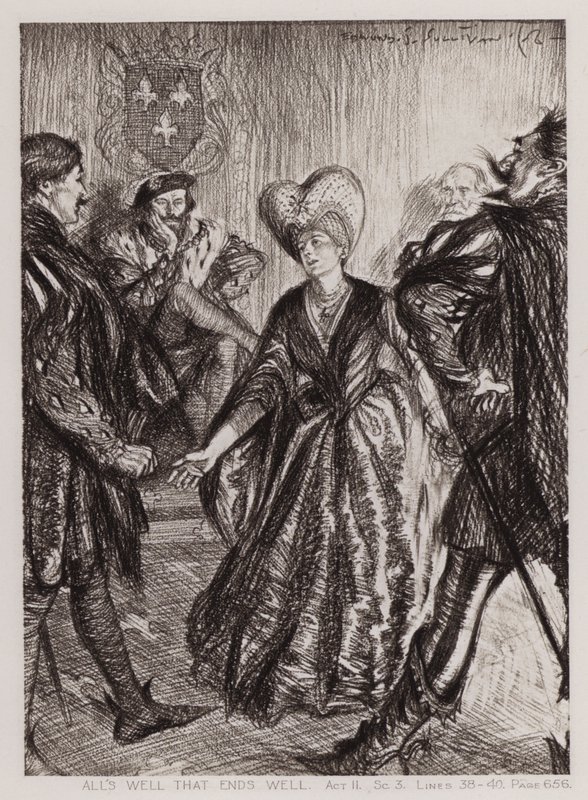 Het Eind Goed, Al Goed, Act II Sc 3 door Edmund Joseph Sullivan