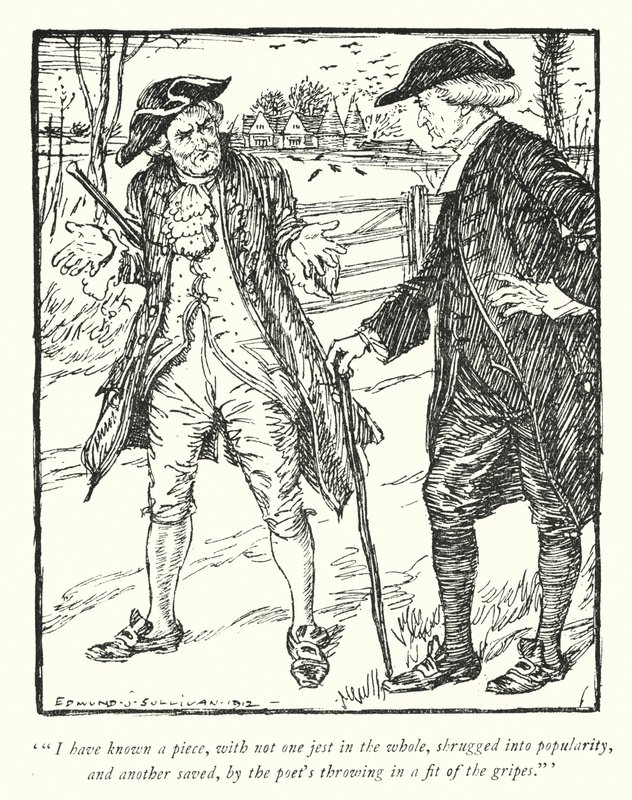 Illustratie voor The Vicar of Wakefield door Oliver Goldsmith door Edmund Joseph Sullivan