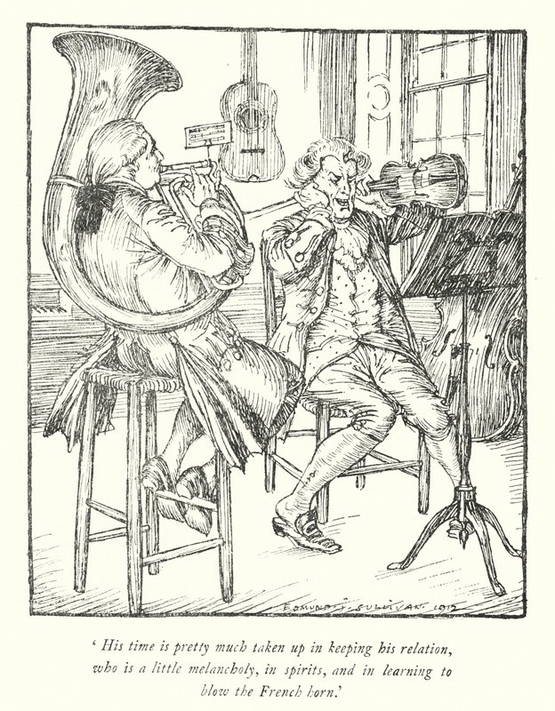 Illustratie voor The Vicar of Wakefield door Oliver Goldsmith door Edmund Joseph Sullivan
