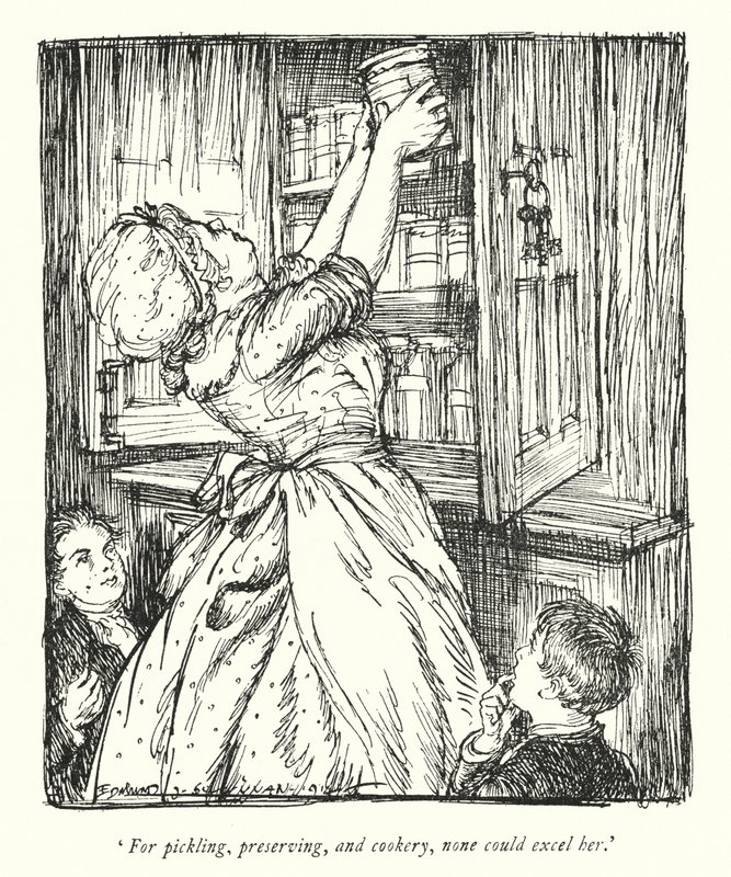 Illustratie voor The Vicar of Wakefield door Oliver Goldsmith door Edmund Joseph Sullivan