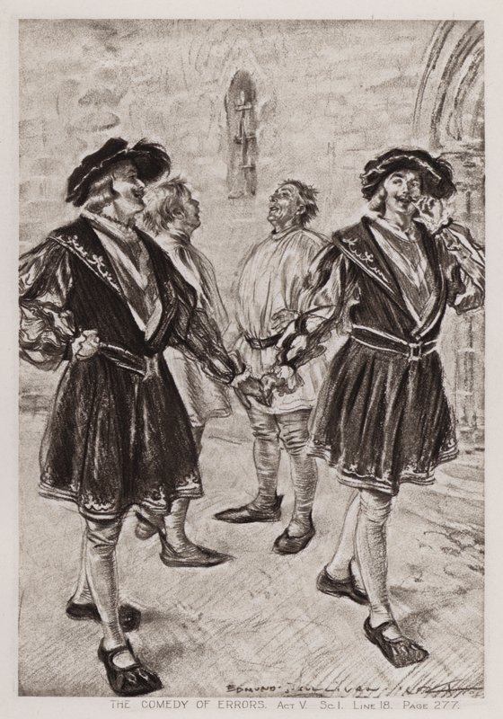 De komedie der fouten, Act V, Sc I door Edmund Joseph Sullivan