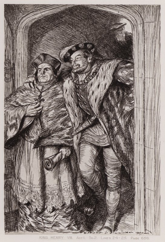 De Beroemde Geschiedenis van het Leven van Koning Hendrik VIII, Act I, Sc 2 door Edmund Joseph Sullivan