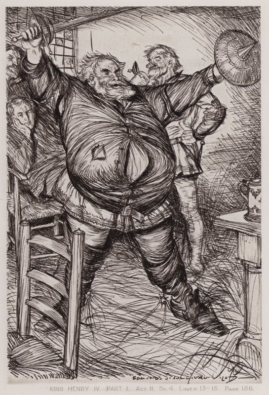 Het Eerste Deel van Koning Hendrik IV, Act II, Sc 4 door Edmund Joseph Sullivan
