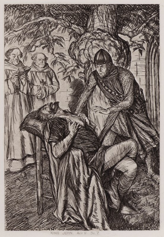 Het Leven en de Dood van Koning Jan, Act V, Sc 7 door Edmund Joseph Sullivan