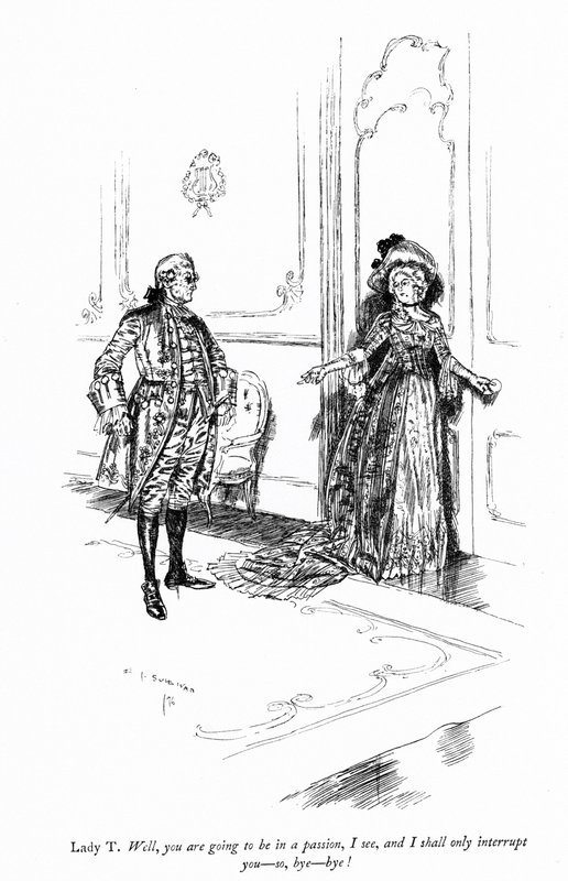 Illustratie voor Sheridans The School for Scandal door Edmund Joseph after Sullivan