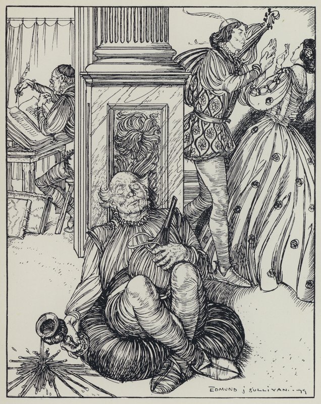 Illustratie voor A Dream of Fair Women and Other Poems door Edmund Joseph after Sullivan
