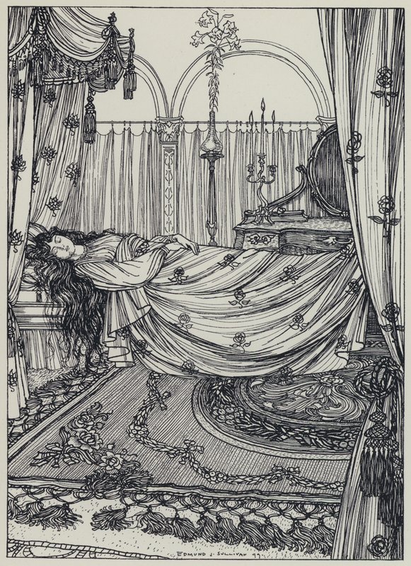 Illustratie voor A Dream of Fair Women and Other Poems door Edmund Joseph after Sullivan