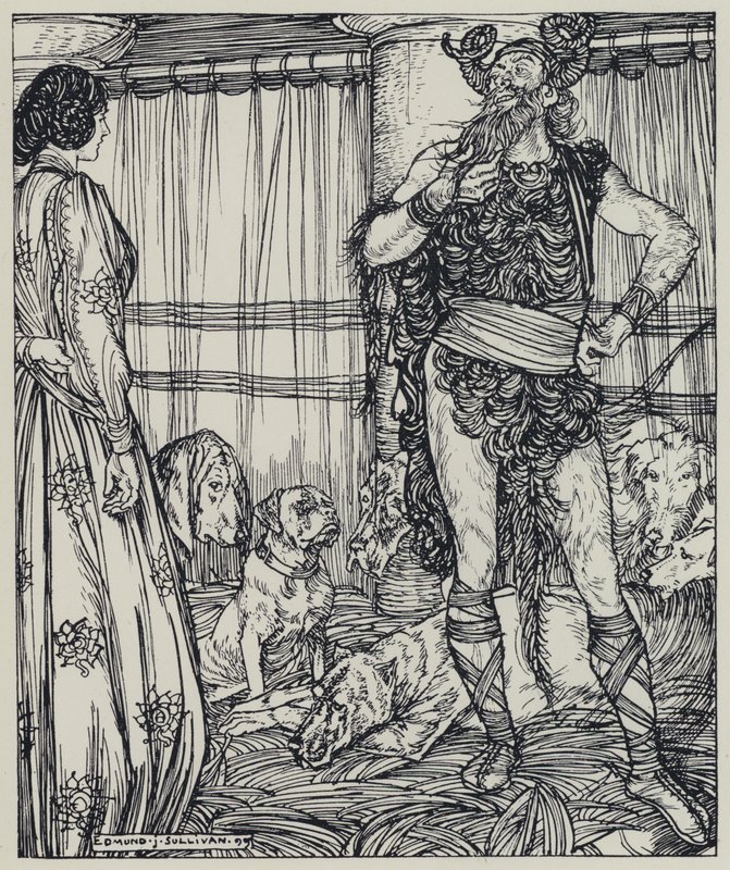 Illustratie voor A Dream of Fair Women and Other Poems door Edmund Joseph after Sullivan