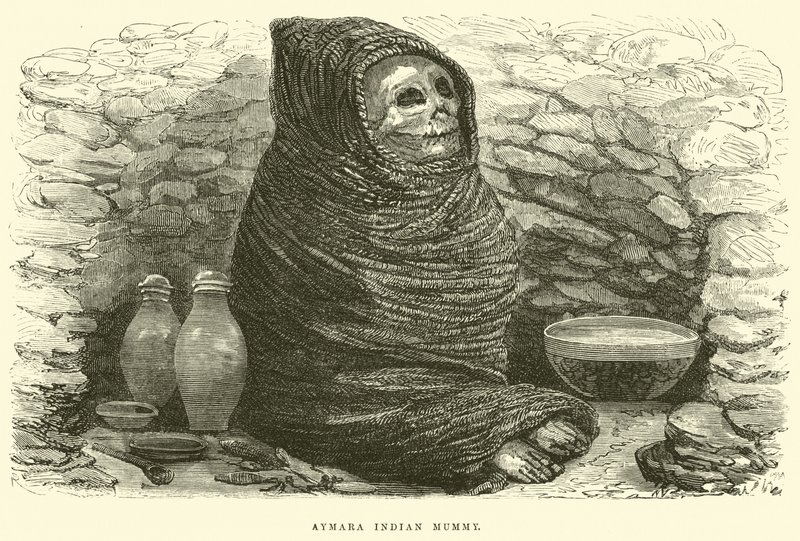 Aymara Indiase mummie door Edouard Riou