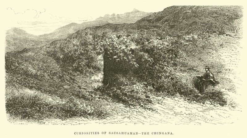 Curiosa van Sacsahuaman, de Chingana door Edouard Riou