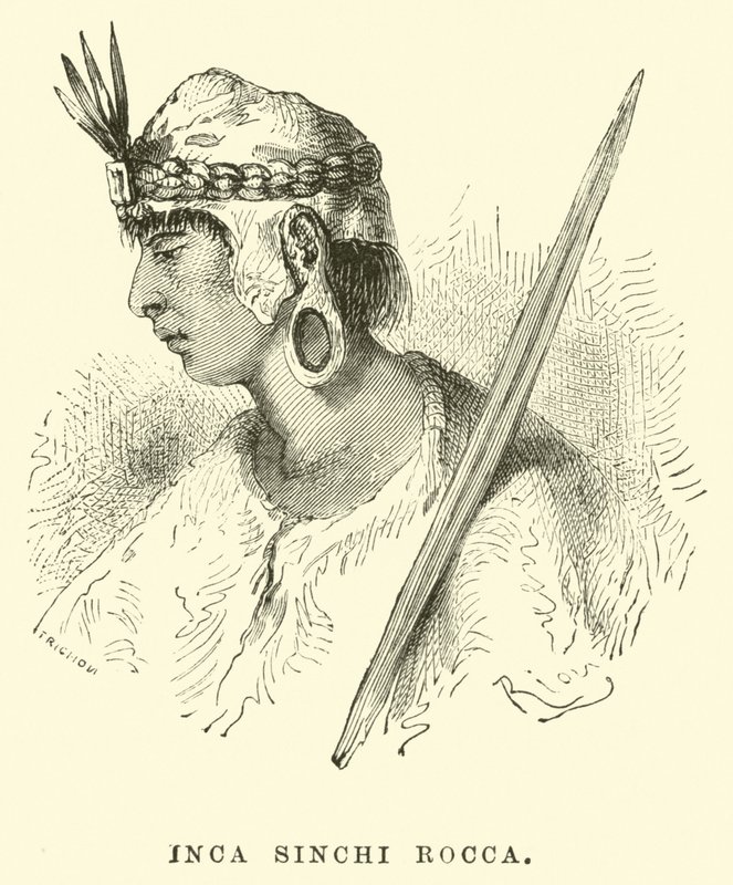 Inca Sinchi Rocca door Edouard Riou