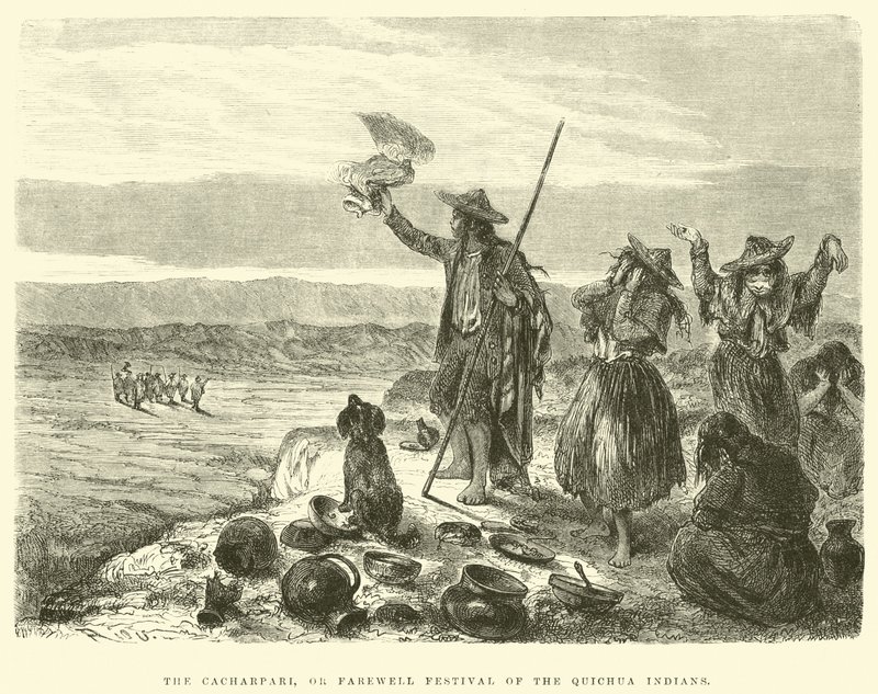 De Cacharpari, of afscheidsfestival van de Quichua-indianen door Edouard Riou