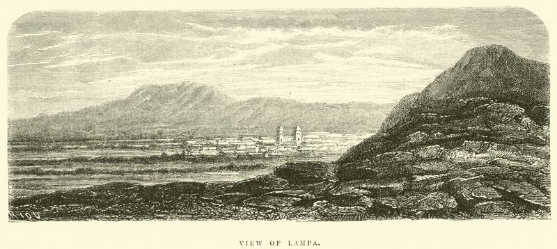 Uitzicht op Lampa door Edouard Riou