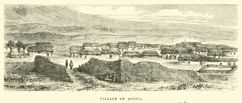Dorp Acopia door Edouard Riou