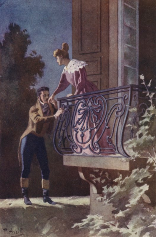 Ik vond hem daar staan, zijn hand rustend op een hoek van mijn balkon door Edouard Henri Avril