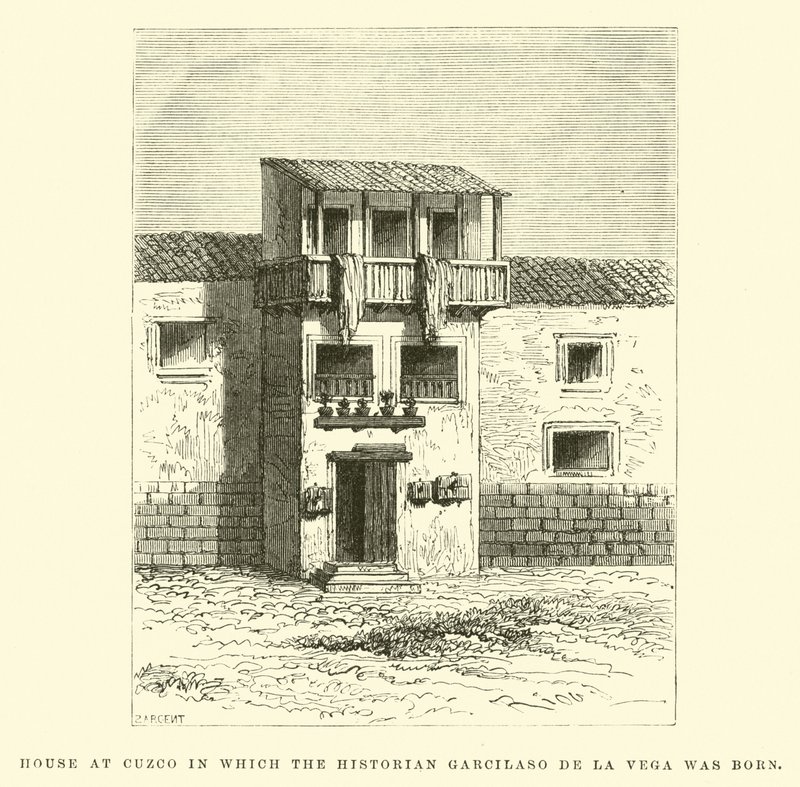 Huis in Cuzco waar de historicus Garcilaso de la Vega werd geboren door Edouard Riou
