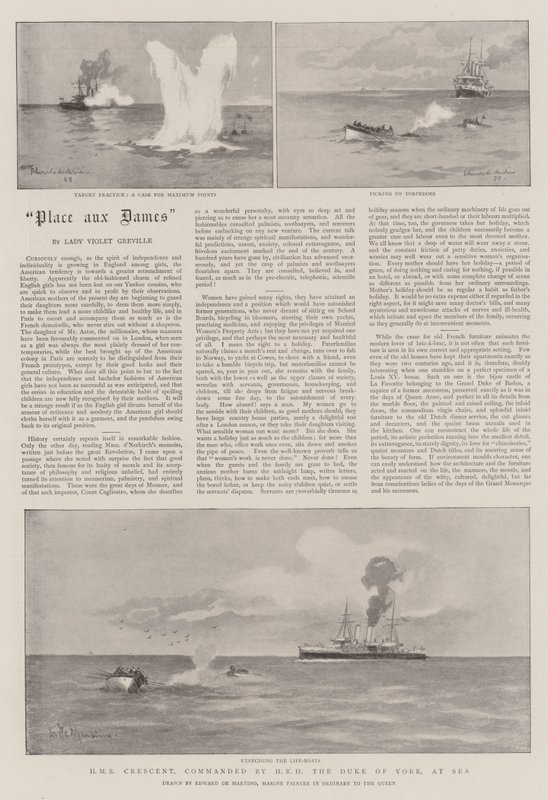 HMS Crescent, onder bevel van ZKH de hertog van York, op zee door Eduardo de Martino