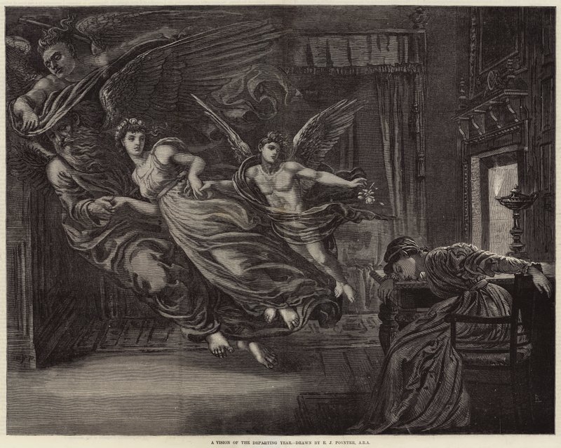 Een visioen van het vertrekkende jaar door Edward John Poynter